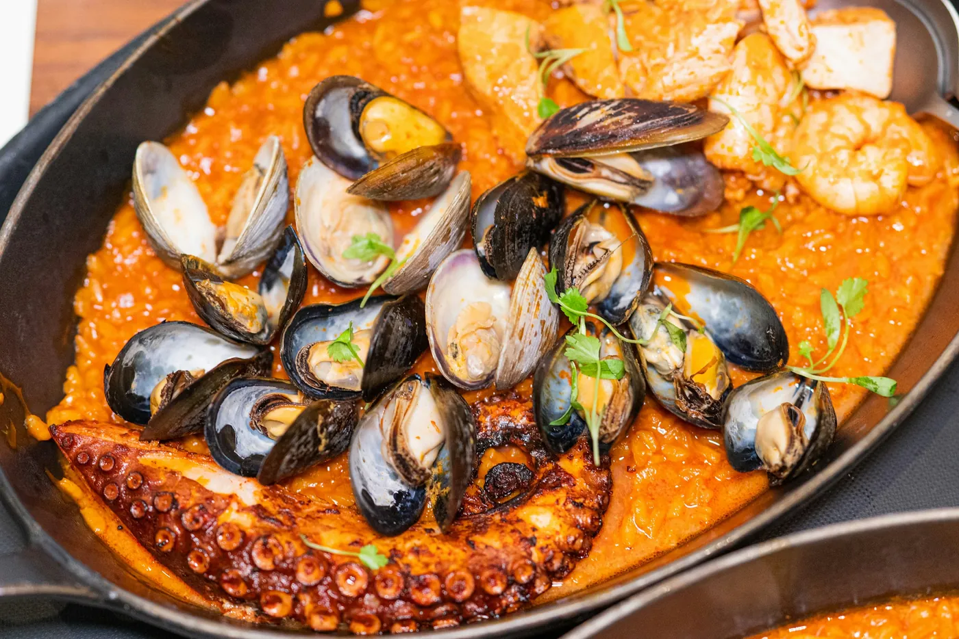 Arròs de marisc amb musclos i pop
